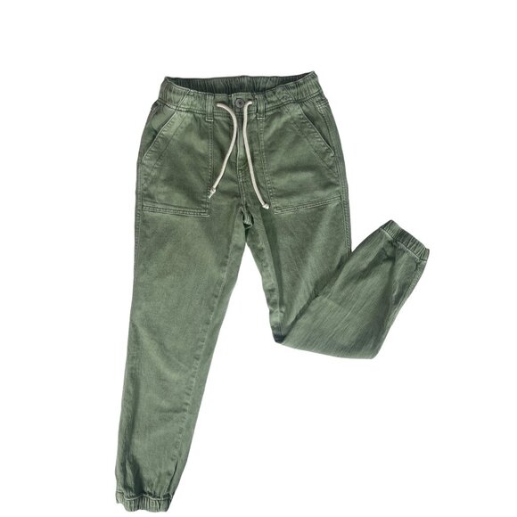 American Eagle Stretch Tomgirl Utility Jogger Green Mid Rise Casual Size 2R - Picture 2 of 6